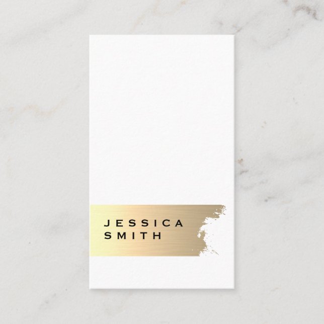 Elegant Gold Brushed Business Card (Front)