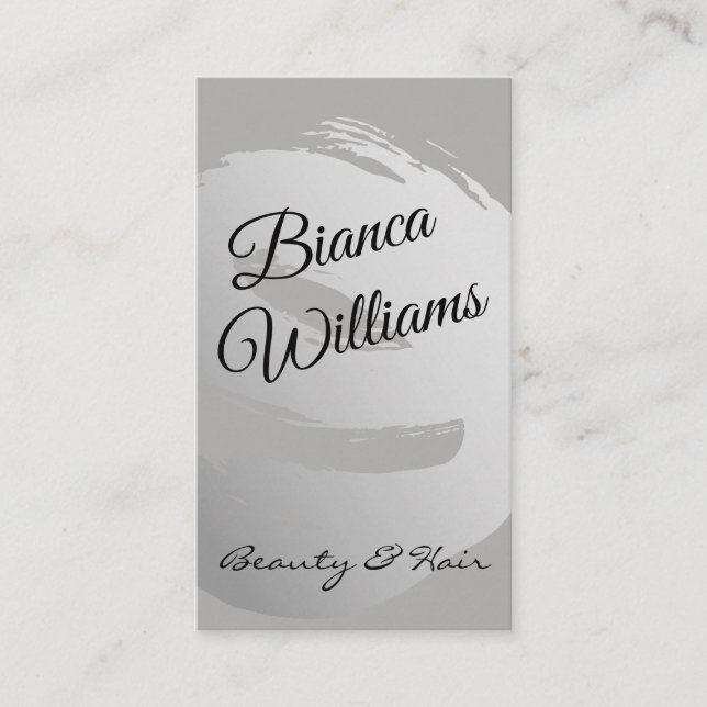 Elegant Gold Brushed / Grey Business Card (Front)