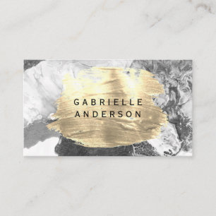 Elegant Gold Brushed Paint Texture Business Card