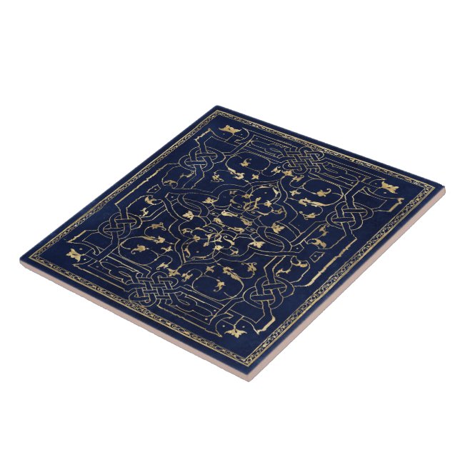 Elegant Gold Bue Tile (Side)