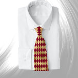 Elegant Gold Burgundy Diamond  Tie<br><div class="desc">Elegant Gold Diamond Pattern Design on Burgundy</div>