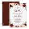 Elegant Gold Burgundy Floral 90th Birthday Party