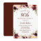 Elegant Gold Burgundy Floral 90th Birthday Party