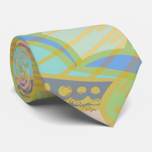 Elegant Gold Butterfly Pink Violet Tie