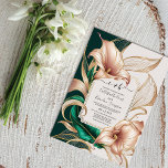 Elegant Gold Calla Lily Wedding | Green & Ivory Invitation<br><div class="desc">Invite your guests in style with this elegant gold calla lily wedding invitation, featuring a lush green and ivory floral design. The luxurious gold accents highlight the graceful calla lilies, making this the perfect choice for modern, formal, or nature-inspired weddings. Easily customise the text and fonts to match your unique...</div>