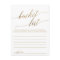 Elegant Gold Calligraphy Bucket List Cards