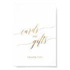 Elegant Gold Calligraphy Cards and Gifts Sign