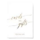 Elegant Gold Calligraphy Cards and Gifts Sign