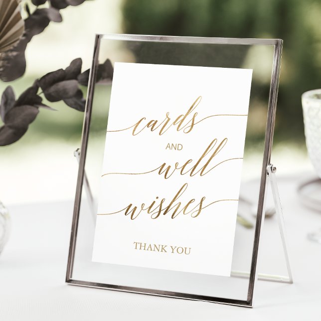 Elegant Gold Calligraphy Cards and Well Wishes Poster (Creator Uploaded)