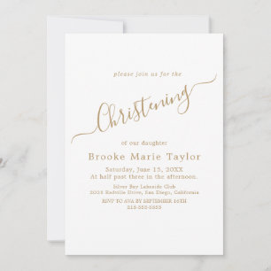 Elegant Gold Calligraphy Confirmation Invitation