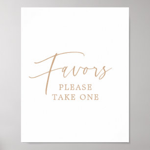 Elegant Gold Calligraphy Favours Sign