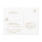 Elegant Gold Calligraphy Menu Choice RSVP Postcard