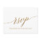 Elegant Gold Calligraphy Menu Choice RSVP Postcard