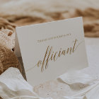 Elegant Gold Calligraphy Officiant
