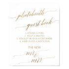Elegant Gold Calligraphy Photobooth Guest Book