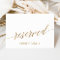 Elegant Gold Calligraphy Reserved Sign
