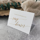 Elegant Gold Calligraphy Ring Bearer