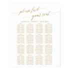 Elegant Gold Calligraphy Seating Chart