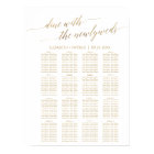 Elegant Gold Calligraphy Seating Chart