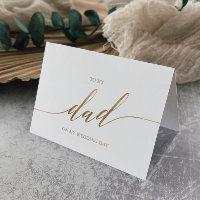 Elegant Gold Calligraphy To My Dad Wedding