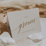 Elegant Gold Calligraphy To My Groom Card<br><div class="desc">This elegant gold calligraphy to my groom card is perfect for a simple wedding. The neutral design features a minimalist card decorated with romantic and whimsical faux gold foil typography. Please Note: This design does not feature real gold foil. It is a high quality graphic made to look like gold...</div>