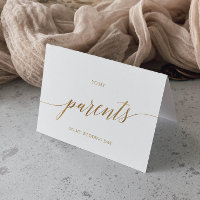 Elegant Gold Calligraphy To My Parents Wedding