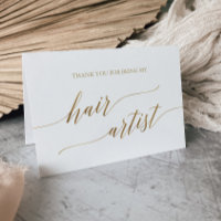 Elegant Gold Calligraphy Wedding Hair Artist