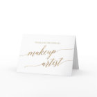 Elegant Gold Calligraphy Wedding Makeup Artist