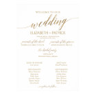 Elegant Gold Calligraphy Wedding Program