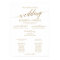Elegant Gold Calligraphy Wedding Program
