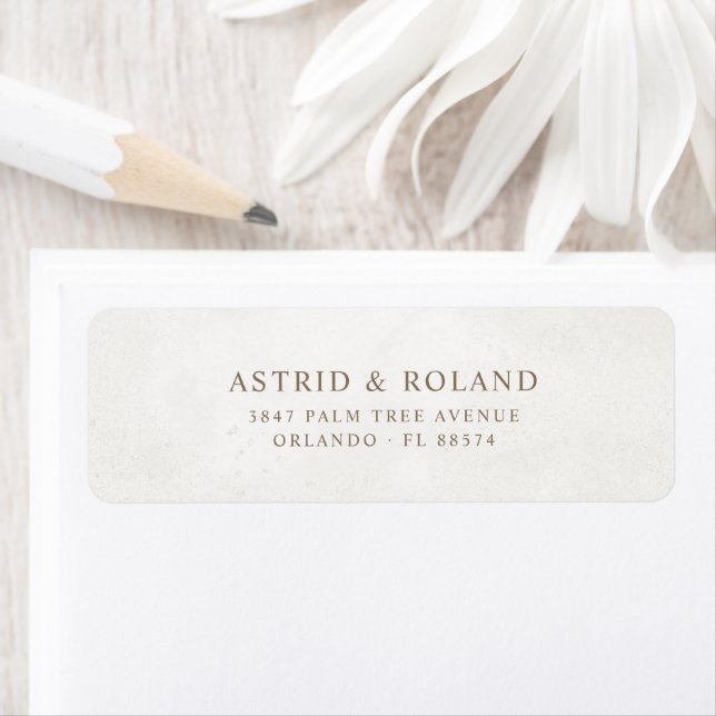 Elegant Gold Calligraphy Wedding Return Address  (Insitu)