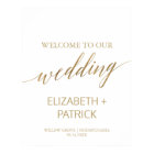 Elegant Gold Calligraphy Wedding Welcome