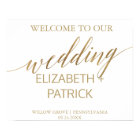 Elegant Gold Calligraphy Wedding Welcome