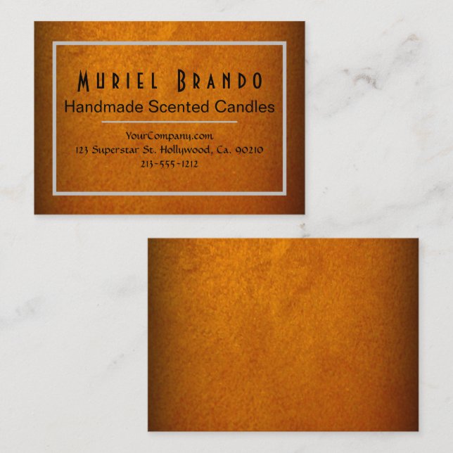 Elegant Gold Candle Company V4 Business Card (Front/Back)