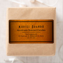 Elegant Gold Candle Company V4 Return Address Labe