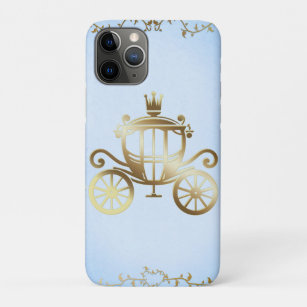 Elegant Gold Carriage Blue Storybook Princess Case-Mate iPhone Case