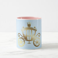 Elegant Gold Carriage Blue Storybook Princess