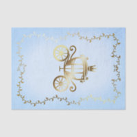 Elegant Gold Carriage Blue Storybook Royal