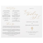 Elegant Gold Catholic Wedding Program Full Mass