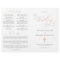 Elegant Gold Catholic Wedding Program Full Mass