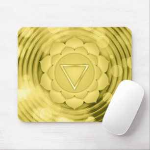 Elegant Gold Chakra Zen Yoga Spiritual Meditation Mouse Mat