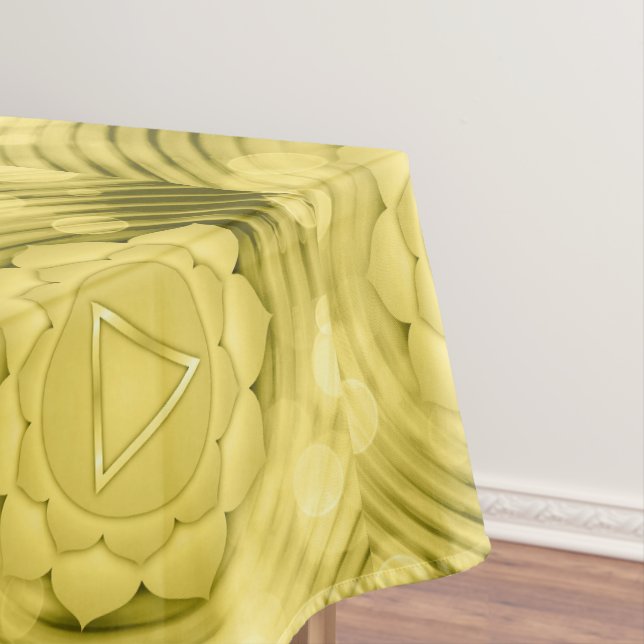 Elegant Gold Chakra Zen Yoga Spiritual Meditation Tablecloth (In Situ)