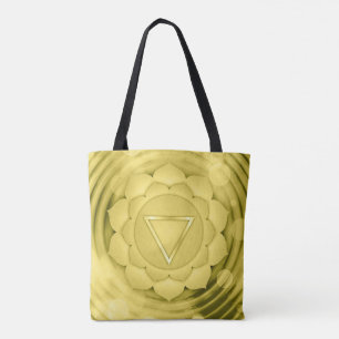 Elegant Gold Chakra Zen Yoga Spiritual Meditation Tote Bag