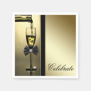 Elegant Gold Champagne Napkin