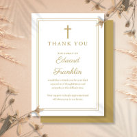 Elegant Gold Christian Celebration Of Life Funeral