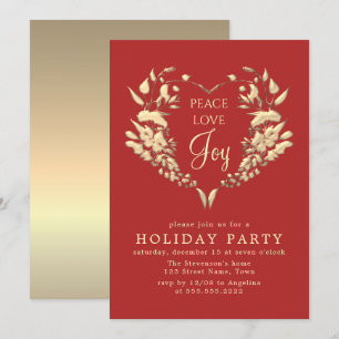 Elegant Gold Christmas Invitation