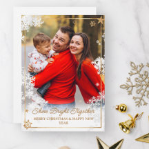 Elegant Gold Christmas Overlay Photo Snowflake