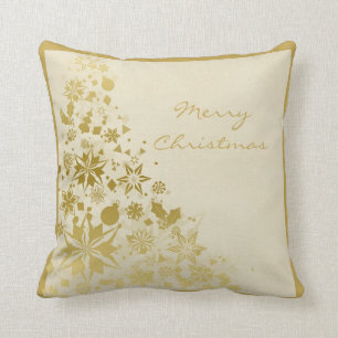 Elegant Gold Christmas Sparkles Cushion