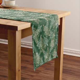 Elegant Gold Christmas Three Pattern  Short Table Runner