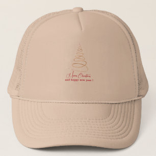 Elegant Gold Christmas Tree Trucker Hat